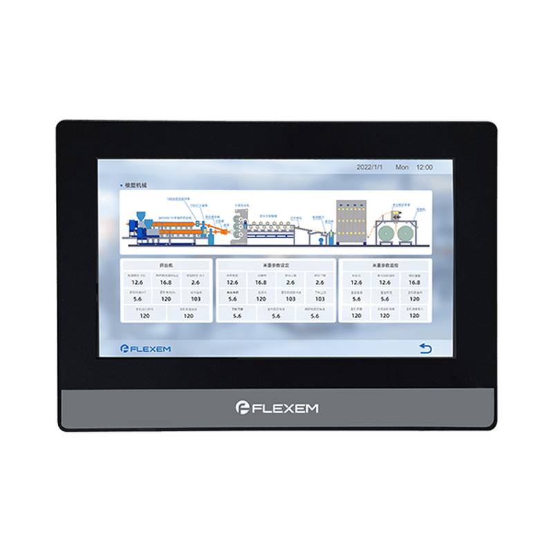खाद्य प्रसंस्करण उपकरणों के लिए Flexem FE6370HC 7 इंच टच स्क्रीन HMI पैनल, उच्च-चमक वाले डिस्प्ले के साथ